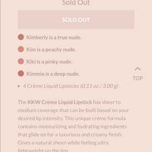 Kylie Cosmetics Makeup - Kylie’s - KKW Creme Liquid Lipsticks Kylie Cosmetics Makeup - Kylie’s - KKW Creme Liquid Lipsticks